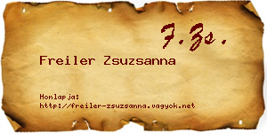 Freiler Zsuzsanna névjegykártya