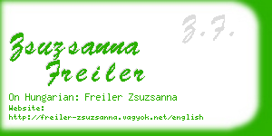 zsuzsanna freiler business card